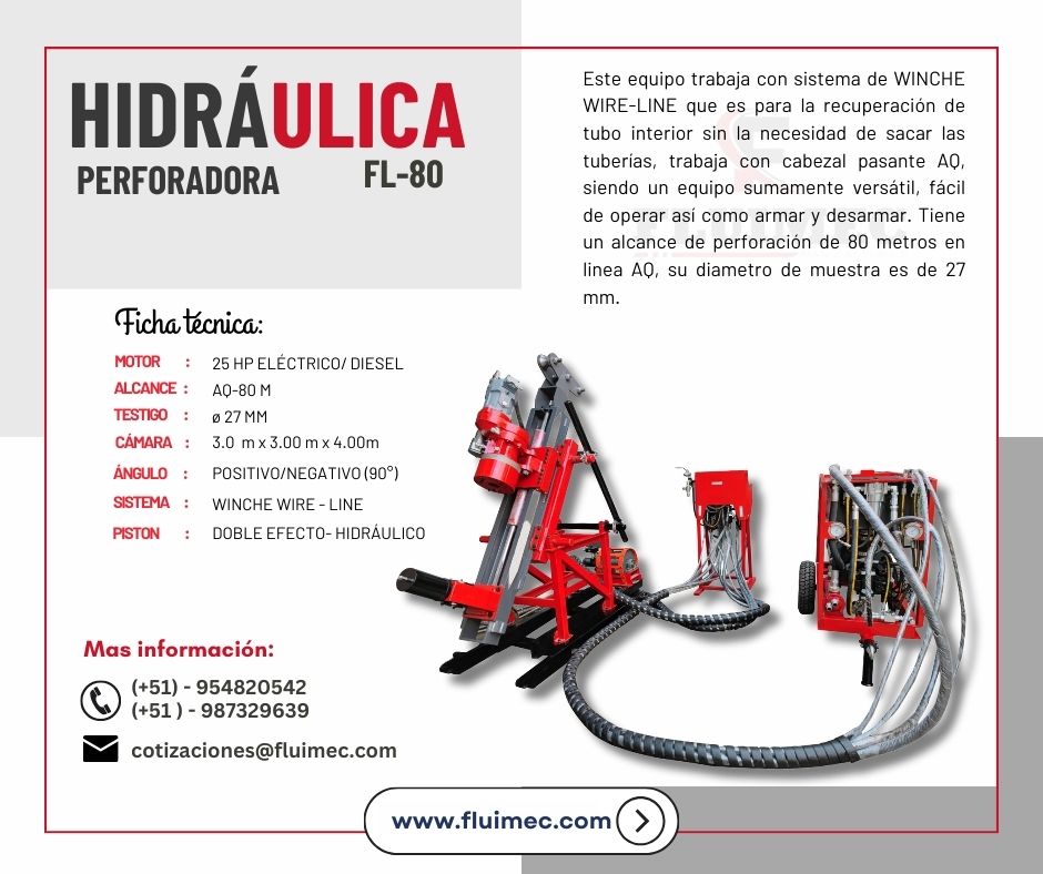 Perforadora Hidraulica FL-80 FLUIMEC